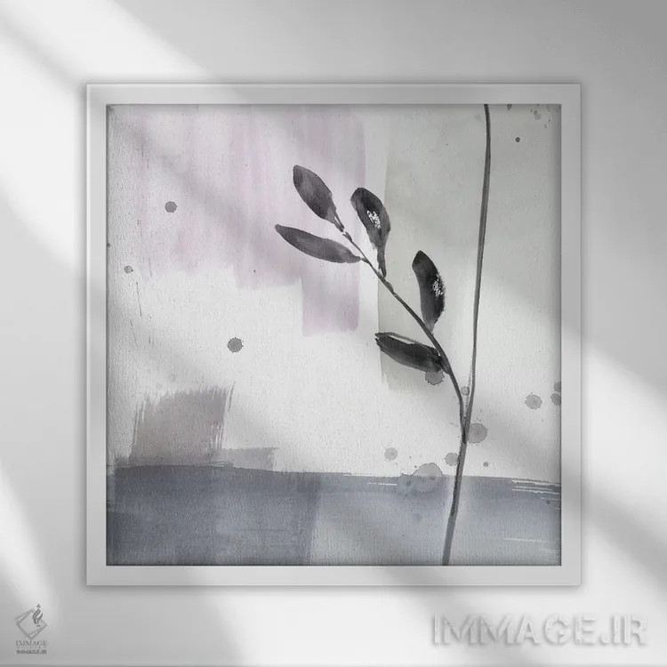 تابلو دکوراتیو پاشش گل های صورتی ملایم VIII اثر جنیفر گلدبرگر - نمای قابدار سفید