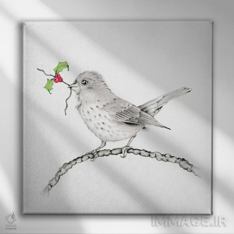 تابلو دکوراتیو توت مقدس اثر جوانا هابر - نمای روبهرو روی دیوار