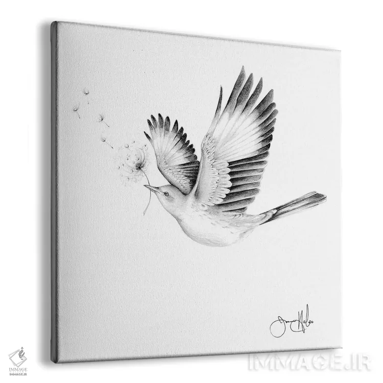 تابلو دکوراتیو بال هایت را باز کن و تحقق آرزوهایت را ببین اثر جوانا هابر - نمای پرسپکتیو محصول