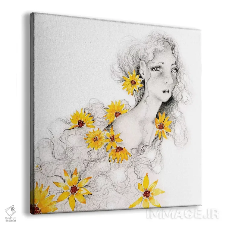 تابلو دکوراتیو گل دیواری اثر جوانا هابر - نمای پرسپکتیو محصول