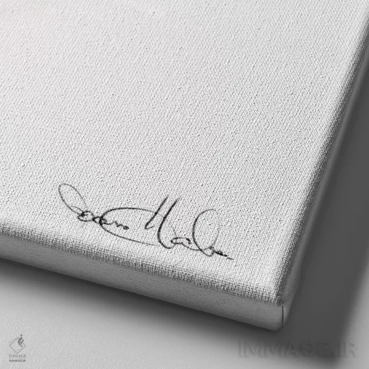 تابلو دکوراتیو میل به پنهان بودن اثر جوانا هابر - نمای نزدیک بافت بوم