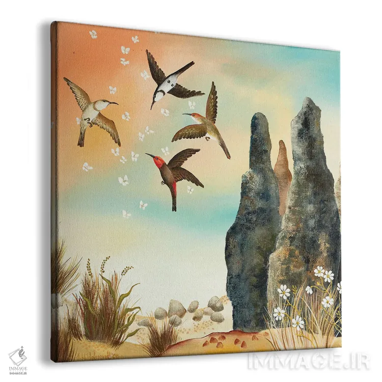 تابلو دکوراتیو رقص در غروب اثر یوهانا هیلدبرانت - نمای پرسپکتیو محصول