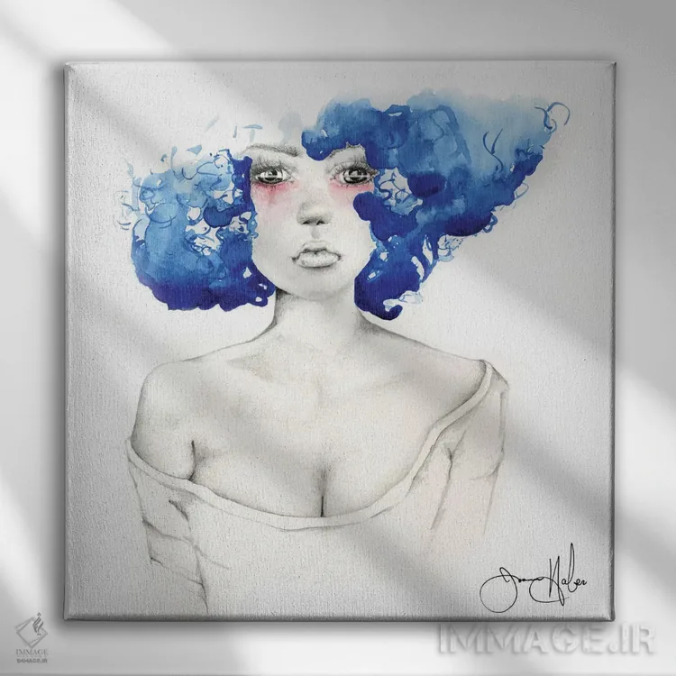 تابلو دکوراتیو بدون عنوان VI اثر جوانا هابر - نمای روبهرو روی دیوار