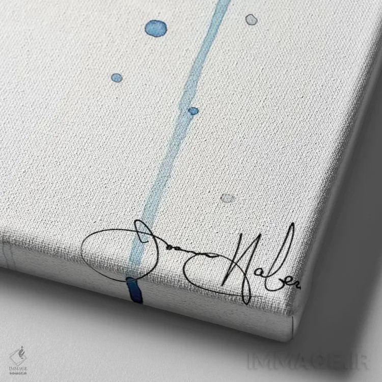 تابلو دکوراتیو بدون عنوان I اثر جوانا هابر - نمای نزدیک بافت بوم