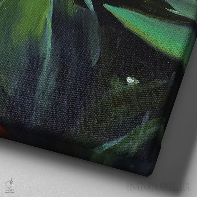 تابلو دکوراتیو عجایب اثر جانی مورانت - نمای نزدیک بافت بوم