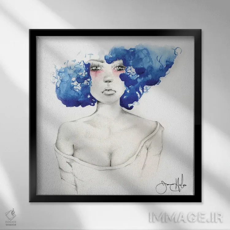 تابلو دکوراتیو بدون عنوان VI اثر جوانا هابر - نمای قابدار مشکی