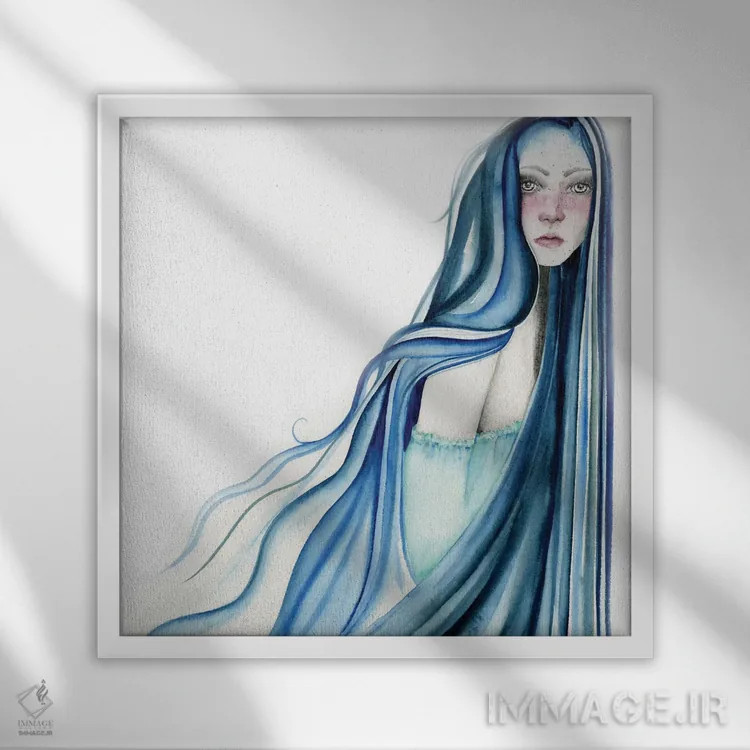 تابلو دکوراتیو بید اثر جوانا هابر - نمای قابدار سفید