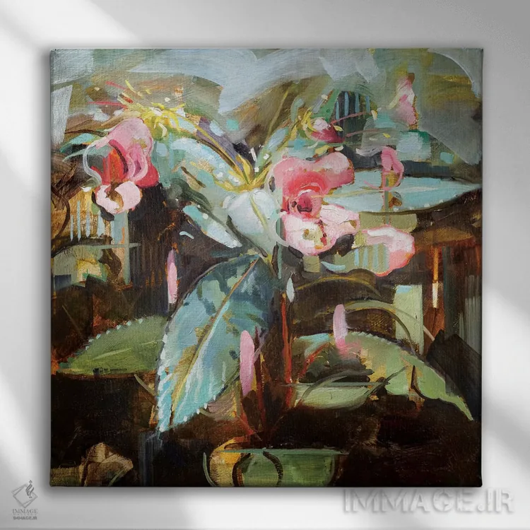 تابلو دکوراتیو گیاه گل زنگوله ای هیمالیایی اثر جانی مورانت - نمای روبهرو روی دیوار