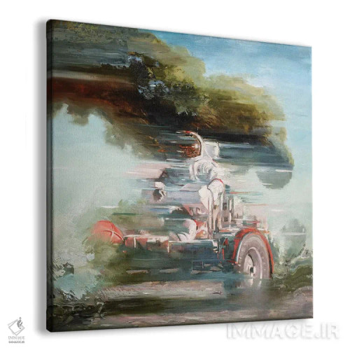 تابلو دکوراتیو خودروی ماه نورد اثر جانی مورانت - نمای پرسپکتیو محصول