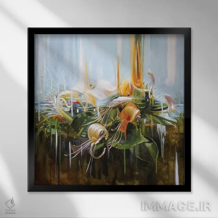 تابلو دکوراتیو پیچ امین الدوله اثر جانی مورانت - نمای قابدار مشکی