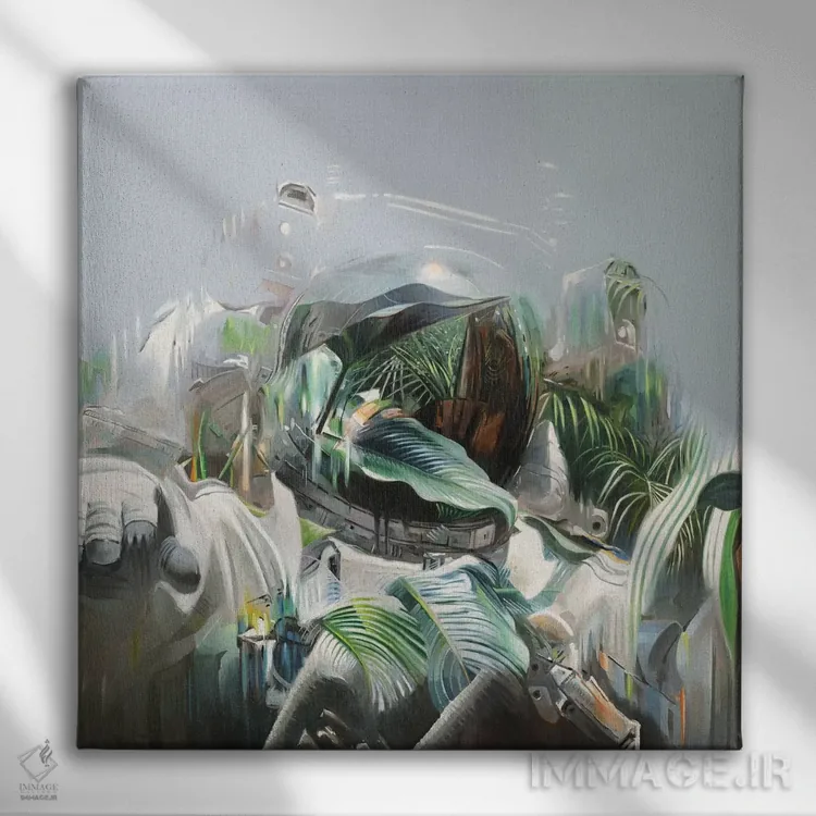 تابلو دکوراتیو آینده ای سبزتر اثر جانی مورانت - نمای روبهرو روی دیوار