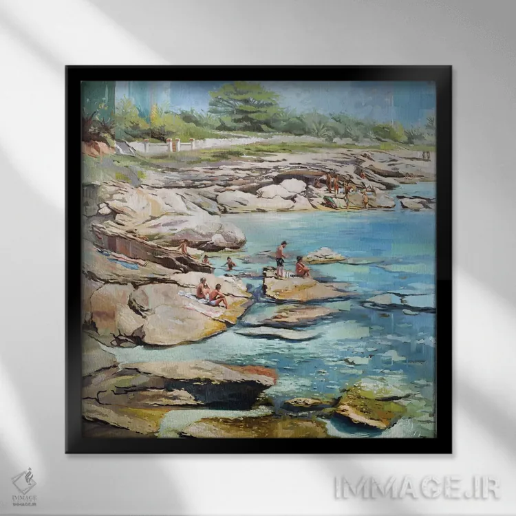 تابلو دکوراتیو لا فارفلا اثر جانی مورانت - نمای قابدار مشکی