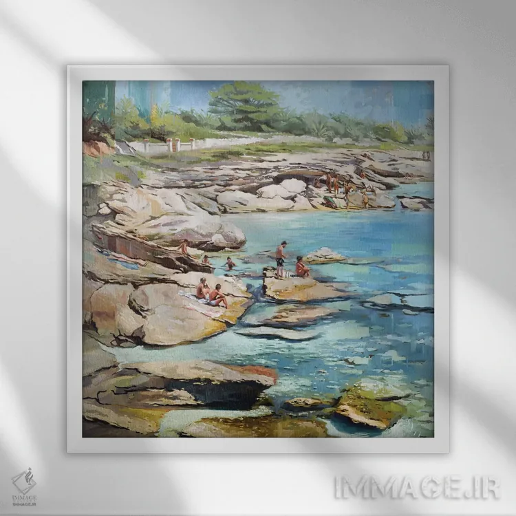 تابلو دکوراتیو لا فارفلا اثر جانی مورانت - نمای قابدار سفید