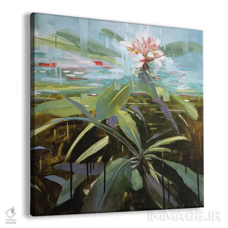 تابلو دکوراتیو گل خرزهره هندی اثر جانی مورانت - نمای پرسپکتیو محصول
