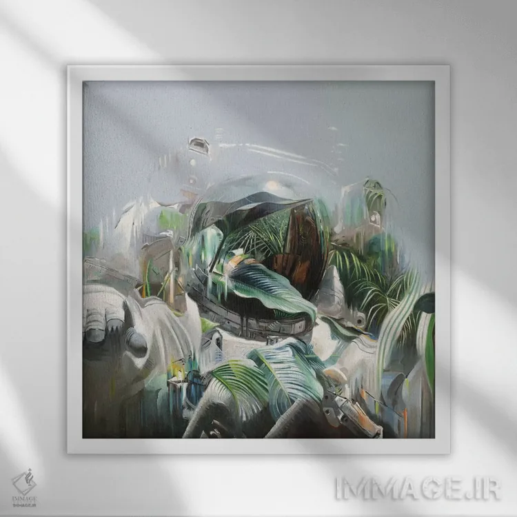 تابلو دکوراتیو آینده ای سبزتر اثر جانی مورانت - نمای قابدار سفید