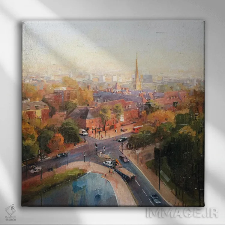 تابلو دکوراتیو مشرف به همپستد اثر جانی مورانت - نمای روبهرو روی دیوار