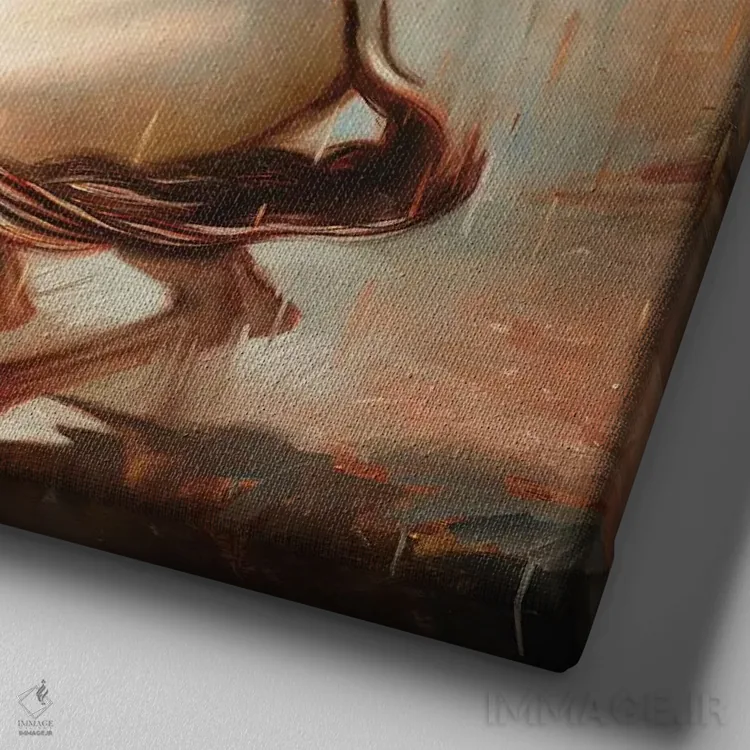 تابلو دکوراتیو تصویر بزرگ تر اثر جانی مورانت - نمای نزدیک بافت بوم