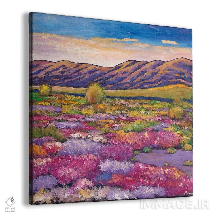 تابلو دکوراتیو شکوفه های صحرایی اثر جاناتان هریس - نمای پرسپکتیو محصول