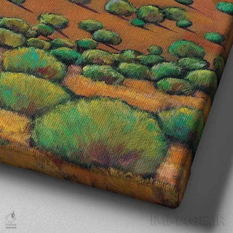 تابلو دکوراتیو عصر صحرا اثر جاناتان هریس - نمای نزدیک بافت بوم