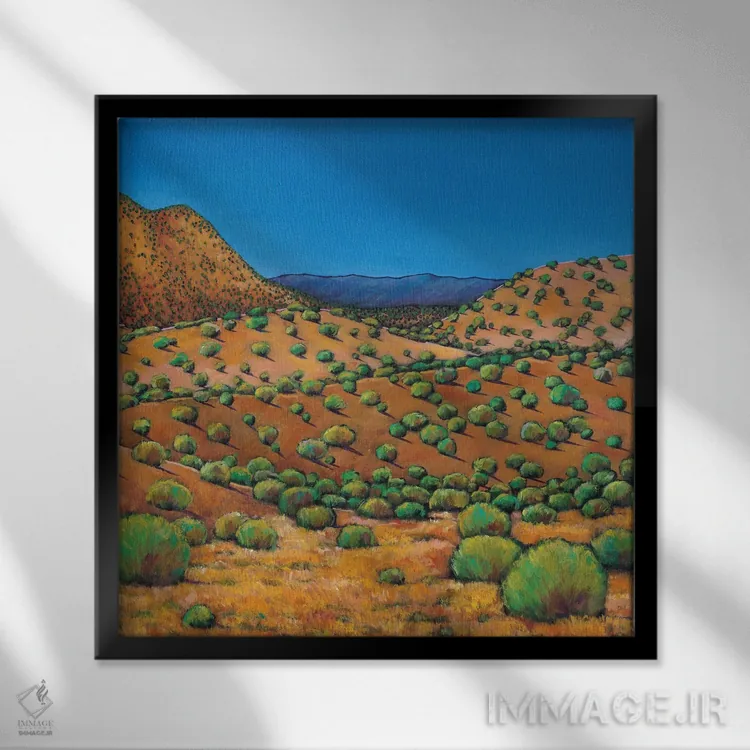 تابلو دکوراتیو عصر صحرا اثر جاناتان هریس - نمای قابدار مشکی