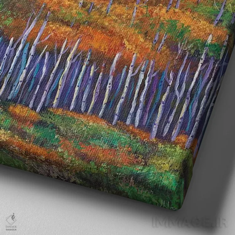 تابلو دکوراتیو پیش از بارش برف اثر جاناتان هریس - نمای نزدیک بافت بوم