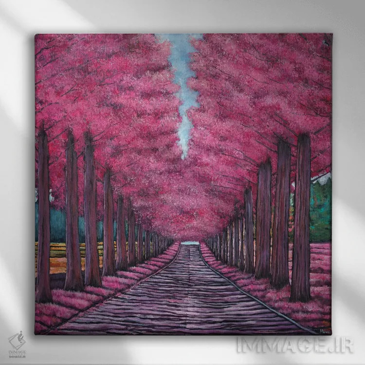 تابلو دکوراتیو خیابان زمرد اثر جاناتان هریس - نمای روبهرو روی دیوار