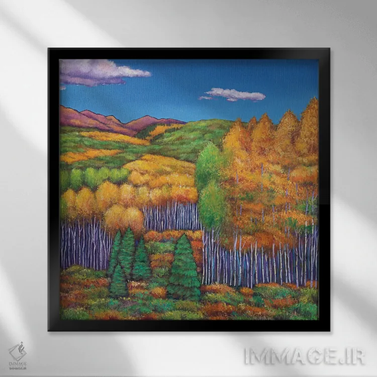 تابلو دکوراتیو پیش از بارش برف اثر جاناتان هریس - نمای قابدار مشکی