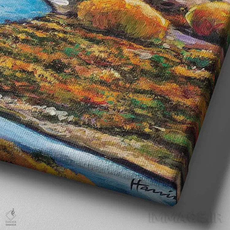 تابلو دکوراتیو ریو اثر جاناتان هریس - نمای نزدیک بافت بوم