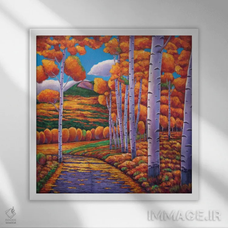 تابلو دکوراتیو حومه اکتبر اثر جاناتان هریس - نمای قابدار سفید