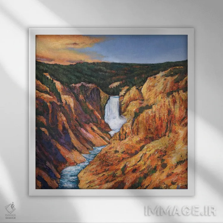 تابلو دکوراتیو سقوط آزاد اثر جاناتان هریس - نمای قابدار سفید