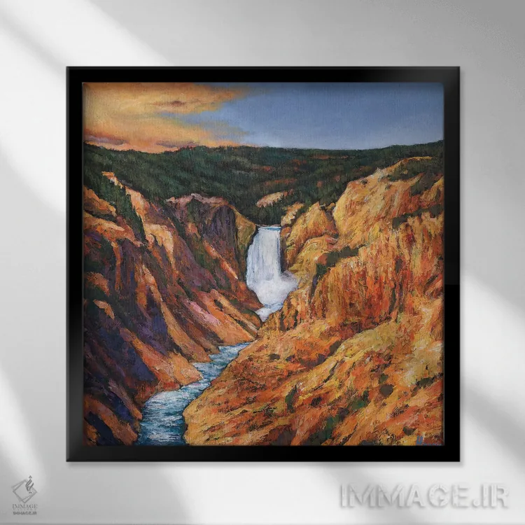 تابلو دکوراتیو سقوط آزاد اثر جاناتان هریس - نمای قابدار مشکی