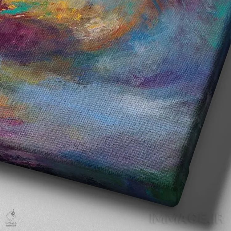 تابلو انتزاعی بادهای آرام اثر جاناتان هریس - نمای نزدیک بافت بوم