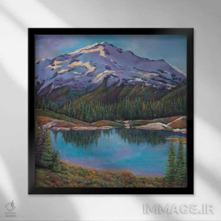 تابلو دکوراتیو سرزمین انعکاس ها اثر جاناتان هریس - نمای قابدار مشکی