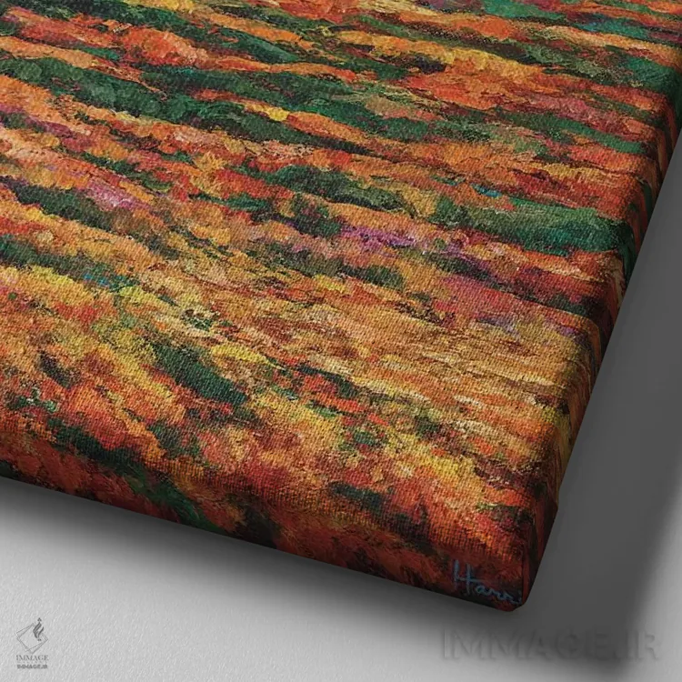 تابلو دکوراتیو دریای آرامش اثر جاناتان هریس - نمای نزدیک بافت بوم