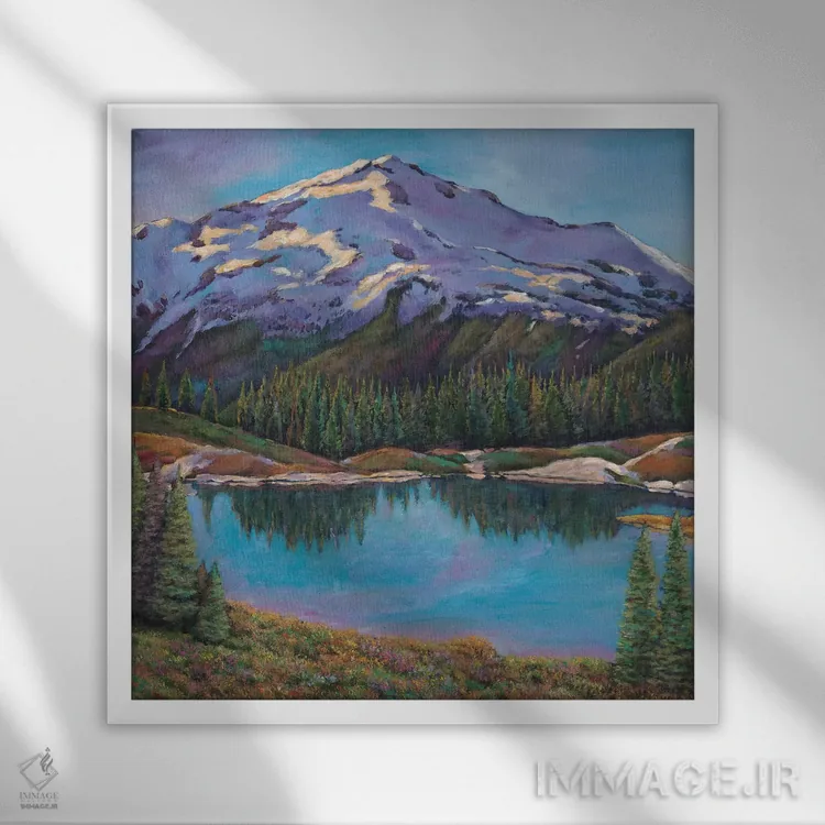 تابلو دکوراتیو سرزمین انعکاس ها اثر جاناتان هریس - نمای قابدار سفید