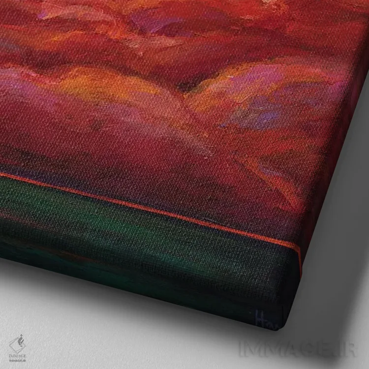 تابلو دکوراتیو رقص آسمان اثر جاناتان هریس - نمای نزدیک بافت بوم