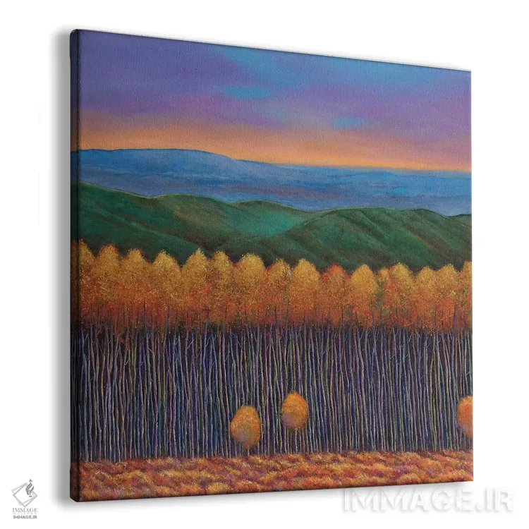 تابلو دکوراتیو دیدگاه درختان آسپن اثر جاناتان هریس - نمای پرسپکتیو محصول