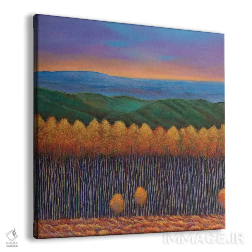 تابلو دکوراتیو دیدگاه درختان آسپن اثر جاناتان هریس - نمای پرسپکتیو محصول