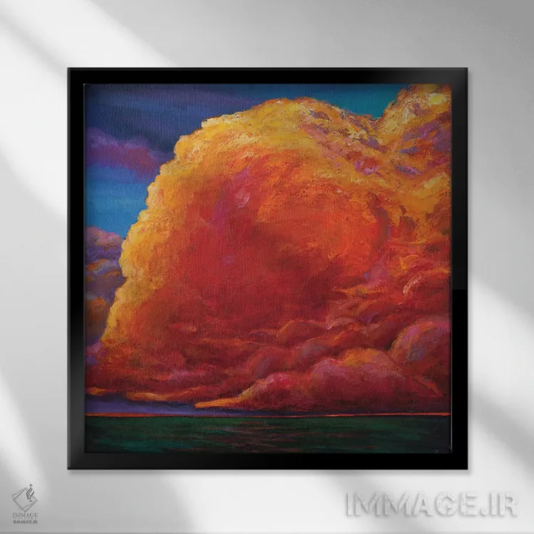 تابلو دکوراتیو رقص آسمان اثر جاناتان هریس - نمای قابدار مشکی