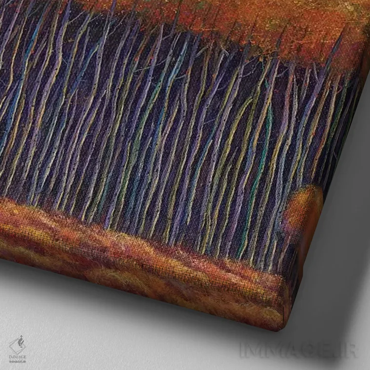 تابلو دکوراتیو دیدگاه درختان آسپن اثر جاناتان هریس - نمای نزدیک بافت بوم