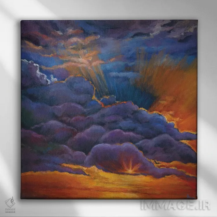 تابلو دکوراتیو به شب خوش آمد بگو اثر جاناتان هریس - نمای روبهرو روی دیوار