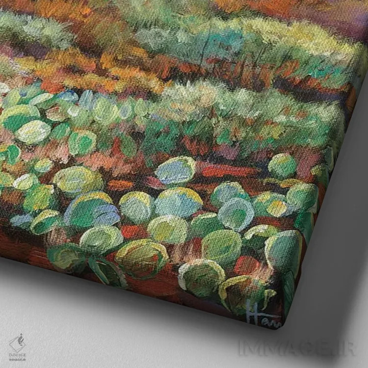 تابلو دکوراتیو احاطه شده توسط سدونا اثر جاناتان هریس - نمای نزدیک بافت بوم