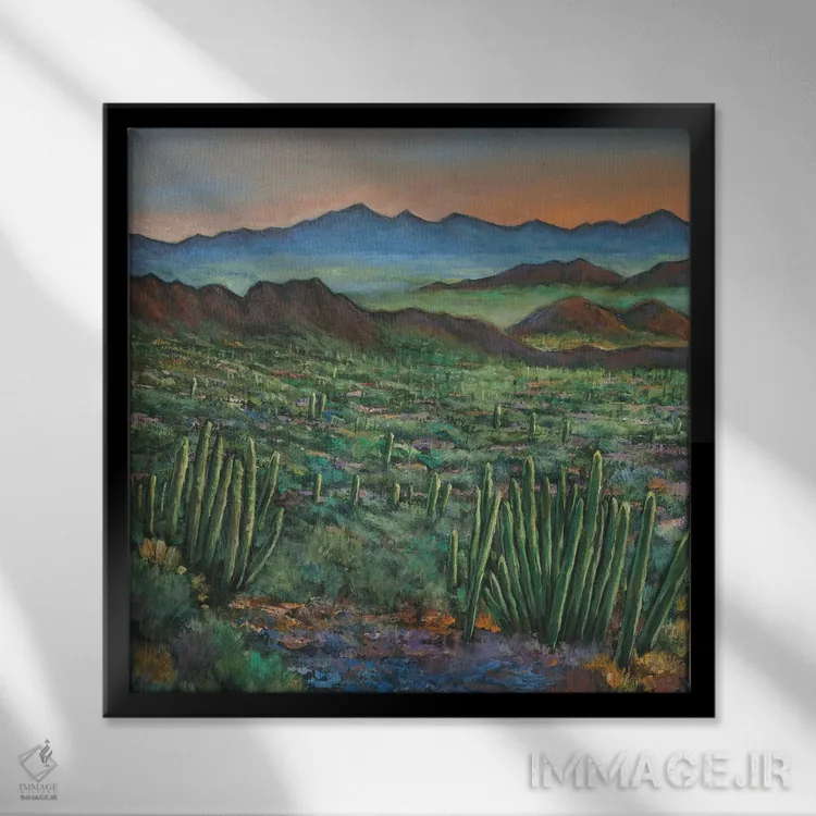 تابلو دکوراتیو به سوی غرب اثر جاناتان هریس - نمای قابدار مشکی