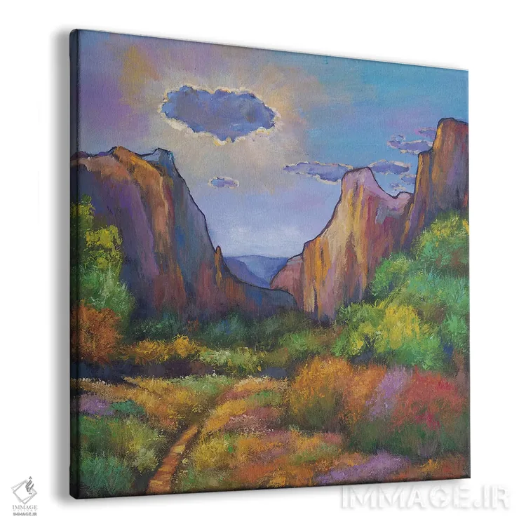 تابلو دکوراتیو رویاهای زایان اثر جاناتان هریس - نمای پرسپکتیو محصول