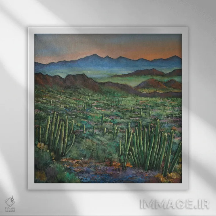 تابلو دکوراتیو به سوی غرب اثر جاناتان هریس - نمای قابدار سفید