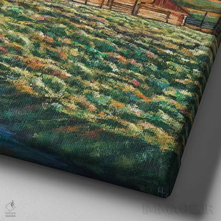 تابلو دکوراتیو وایومینگ اثر جاناتان هریس - نمای نزدیک بافت بوم