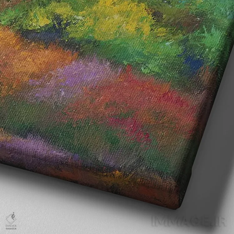 تابلو دکوراتیو رویاهای زایان اثر جاناتان هریس - نمای نزدیک بافت بوم