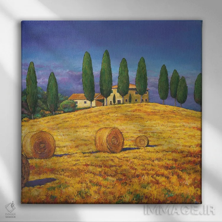 تابلو دکوراتیو طلای توسکانی اثر جاناتان هریس - نمای روبهرو روی دیوار