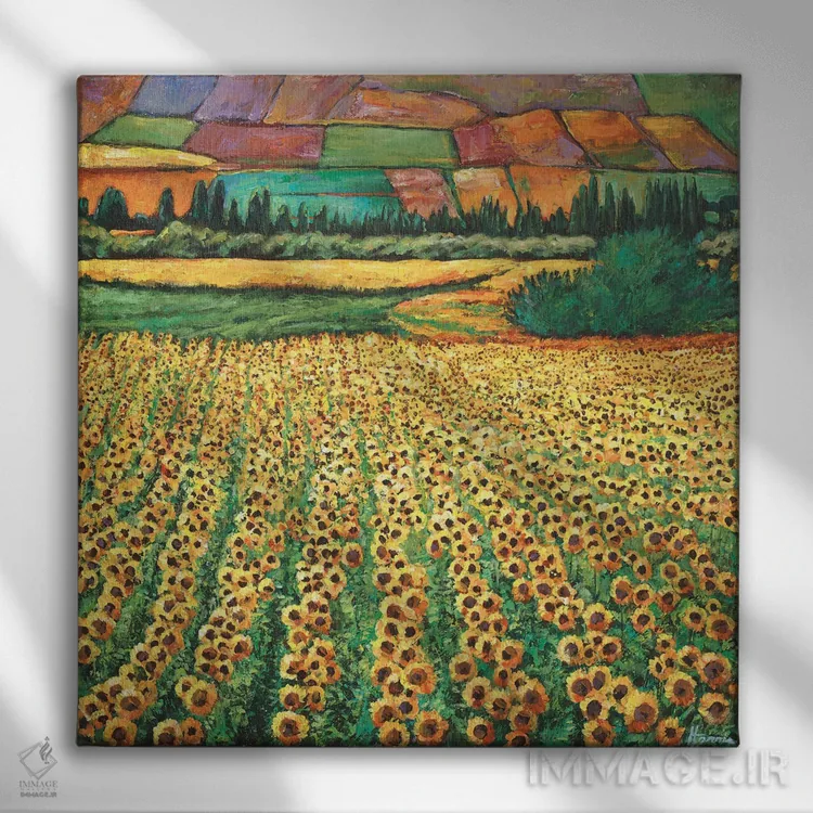 تابلو دکوراتیو تابش خورشید اثر جاناتان هریس - نمای روبهرو روی دیوار