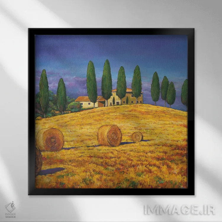 تابلو دکوراتیو طلای توسکانی اثر جاناتان هریس - نمای قابدار مشکی